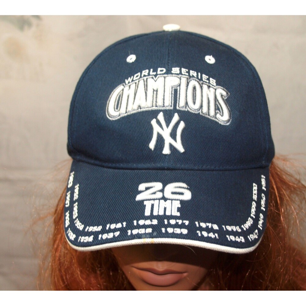 NY Yankees 26 Time World Series Champions Embroided Cap NWT Twins Enterprise MLB
